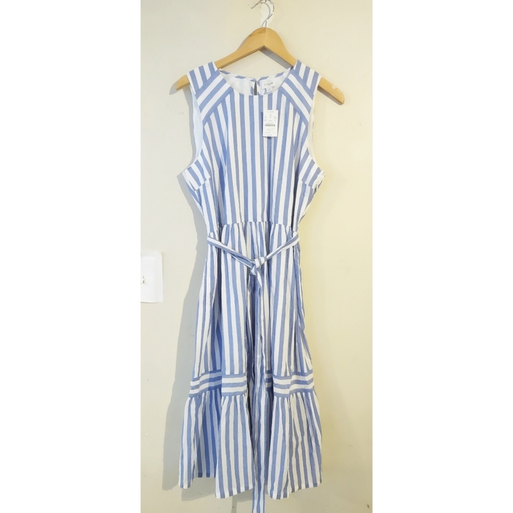 J. Crew Stripe Midi Dress - Picture 6 of 10
